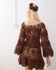 Reclaimed Vintage Reclaimed Vintage Limited Edition hand crochet crop top in chocolate brown - part of a set - 4
