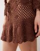 Reclaimed Vintage Reclaimed Vintage Limited Edition hand crochet mini skirt in chocolate brown - part of a set - 2