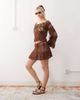 Reclaimed Vintage Reclaimed Vintage Limited Edition hand crochet mini skirt in chocolate brown - part of a set - 3