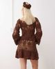 Reclaimed Vintage Reclaimed Vintage Limited Edition hand crochet mini skirt in chocolate brown - part of a set - 4