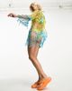 Reclaimed Vintage Reclaimed Vintage Limited Edition macrame summer beach dress with beads in ombre-Multi - 3