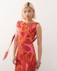 Reclaimed Vintage Reclaimed Vintage Limited Edition maxi dress with tie detail open back in red floral print - 2