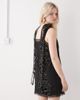 Reclaimed Vintage Reclaimed Vintage Limited Edition mini shift dress with floral embellishment and scarf in black - 4