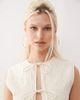 Reclaimed Vintage Reclaimed Vintage Limited Edition tie front top with pearl embroidery - part of a set-White - 4