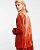 Reclaimed Vintage Reclaimed Vintage Limited Edition unisex velvet suit jacket in rust-Orange - 2