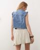 Reclaimed Vintage Reclaimed Vintage linen blend bubble mini skirt with dropped waist in neutral - 4