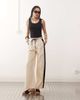 Reclaimed Vintage Reclaimed Vintage linen blend pants with side stripe detail-Multi - 1