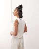 Reclaimed Vintage Reclaimed Vintage linen blend vest in beige-Neutral - 4