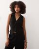 Reclaimed Vintage Reclaimed Vintage linen blend vest in black - 1