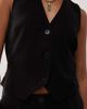 Reclaimed Vintage Reclaimed Vintage linen blend vest in black - 3