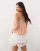 Reclaimed Vintage Reclaimed Vintage lingerie cami top with lace in peach-Orange - 3