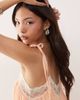 Reclaimed Vintage Reclaimed Vintage lingerie style mini cami dress with lace detail in peach-Orange - 2