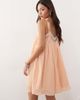 Reclaimed Vintage Reclaimed Vintage lingerie style mini cami dress with lace detail in peach-Orange - 3