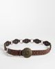 Reclaimed Vintage Reclaimed Vintage link disc western faux leather belt in brown - 1