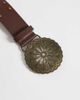 Reclaimed Vintage Reclaimed Vintage link disc western faux leather belt in brown - 2