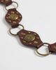 Reclaimed Vintage Reclaimed Vintage link disc western faux leather belt in brown - 3