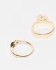 Reclaimed Vintage Reclaimed vintage locket rings 2 pack in gold tone - 2