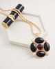 Reclaimed Vintage Reclaimed Vintage long line boho pendant necklace with rope detail chain in gold-Multi - 2