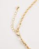 Reclaimed Vintage Reclaimed Vintage long line boho pendant necklace with rope detail chain in gold-Multi - 3