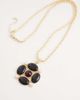 Reclaimed Vintage Reclaimed Vintage long line boho pendant necklace with rope detail chain in gold-Multi - 4