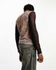 Reclaimed Vintage Reclaimed Vintage long sleeve mesh top in tie dye graphic-Multi - 2