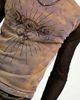 Reclaimed Vintage Reclaimed Vintage long sleeve mesh top in tie dye graphic-Multi - 4