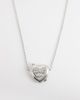 Reclaimed Vintage Reclaimed Vintage longline necklace with heart mirror locket in silver - 1