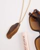 Reclaimed Vintage Reclaimed Vintage longline semi precious tigers eye pendant in gold - 1