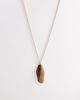 Reclaimed Vintage Reclaimed Vintage longline semi precious tigers eye pendant in gold - 2