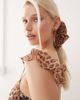 Reclaimed Vintage Reclaimed Vintage longline sheer tie front beach top in leopard print - part of a set-Multi - 3