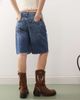 Reclaimed Vintage Reclaimed Vintage low rise baggy denim jorts in mid blue wash - 4