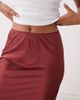 Reclaimed Vintage Reclaimed Vintage maxi skirt with lace inserts in rust red - 2