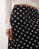 Reclaimed Vintage Reclaimed Vintage mesh midi skirt in black and white polka dot print-Multi - 4