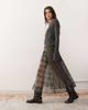Reclaimed Vintage Reclaimed Vintage midaxi circle skirt in sheer spliced plaid print-Multi - 1
