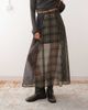 Reclaimed Vintage Reclaimed Vintage midaxi circle skirt in sheer spliced plaid print-Multi - 2