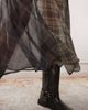 Reclaimed Vintage Reclaimed Vintage midaxi circle skirt in sheer spliced plaid print-Multi - 3