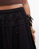 Reclaimed Vintage Reclaimed Vintage midi bubble skirt with side ties in black - 2
