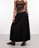Reclaimed Vintage Reclaimed Vintage midi bubble skirt with side ties in black - 3