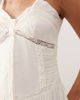 Reclaimed Vintage Reclaimed Vintage midi cami dress with lace inserts and button down front in ivory-White - 3