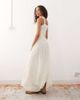 Reclaimed Vintage Reclaimed Vintage midi cami dress with lace inserts and button down front in ivory-White - 4