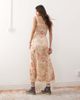 Reclaimed Vintage Reclaimed Vintage midi dress with lace cutouts in floral print-Multi - 4