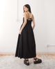 Reclaimed Vintage Reclaimed Vintage midi summer dress with hip seam details in black - 2