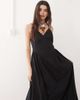 Reclaimed Vintage Reclaimed Vintage midi summer dress with hip seam details in black - 4