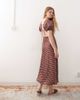 Reclaimed Vintage Reclaimed Vintage midi tea dress with puff sleeves and cross back in brown polka dots-Multi - 3