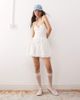 Reclaimed Vintage Reclaimed Vintage mini broderie summer dress with ruffles and dropped waist in white - 1