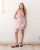 Reclaimed Vintage Reclaimed Vintage mini dress with bubble hem in pink floral plaid - 1