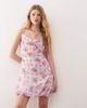 Reclaimed Vintage Reclaimed Vintage mini dress with bubble hem in pink floral plaid - 2