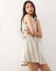 Reclaimed Vintage Reclaimed Vintage mini dress with cutouts and tie sides in linen look deck chair stripe-Multi - 1
