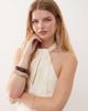 Reclaimed Vintage Reclaimed Vintage mini dress with scarf detail in cream satin jacquard-Multi - 2