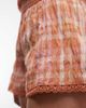Reclaimed Vintage Reclaimed Vintage mini shorts with lace trim in pink and orange plaid fabric-Multi - 2